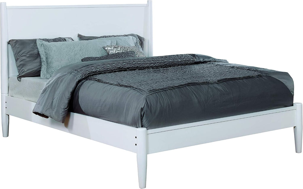 24/7 Shop at Home Chopard Contemporary Wood Bedroom Set, 4-Piece California King Bedroom Set, White