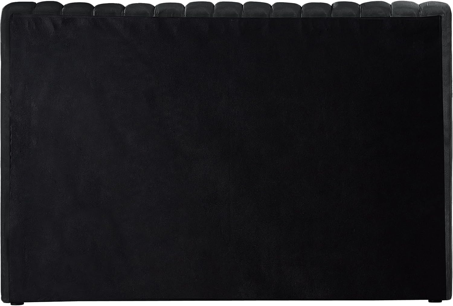 Meridian Furniture NicoBlack-T Nico Collection Modern | Contemporary Velvet Upholstered Twin Bed with Rich Black Velvet and Deep Channel Tufting, 53' W x 86' D x 38' H, Black, Twin