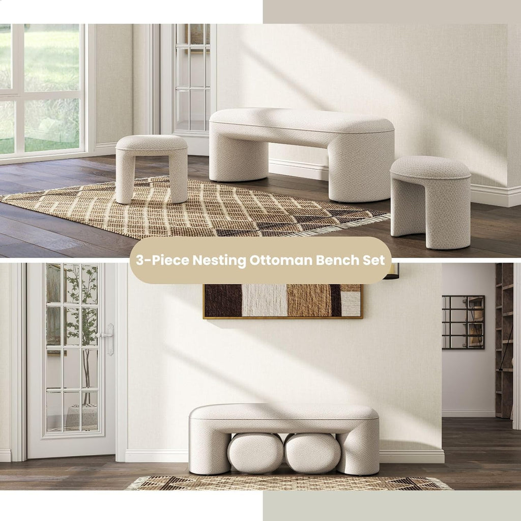 2653 Nesting Ottoman Bench Set