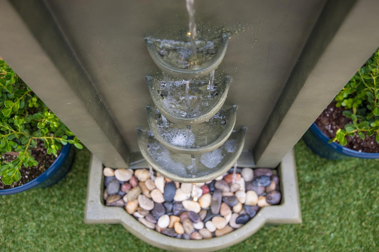 Kenroy Home 51021MS Cathedral Indoor/Outdoor Floor Fountain with Green Finish, Traditional Style, 44' Height, 20' Width, 12' Depth
