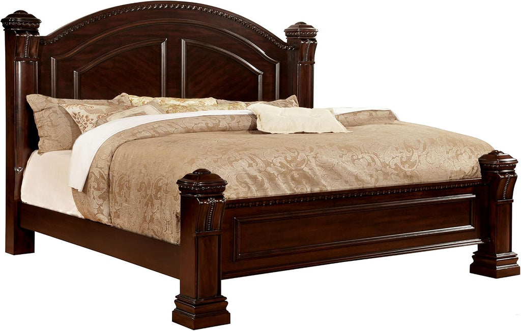 HOMES: Inside + Out 4 Piece ioHOMES Randal Traditional Bed Set, California King, Cherry