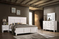 New Classic Andover 4-Piece Wood King Bedroom Set with Nightstand in White