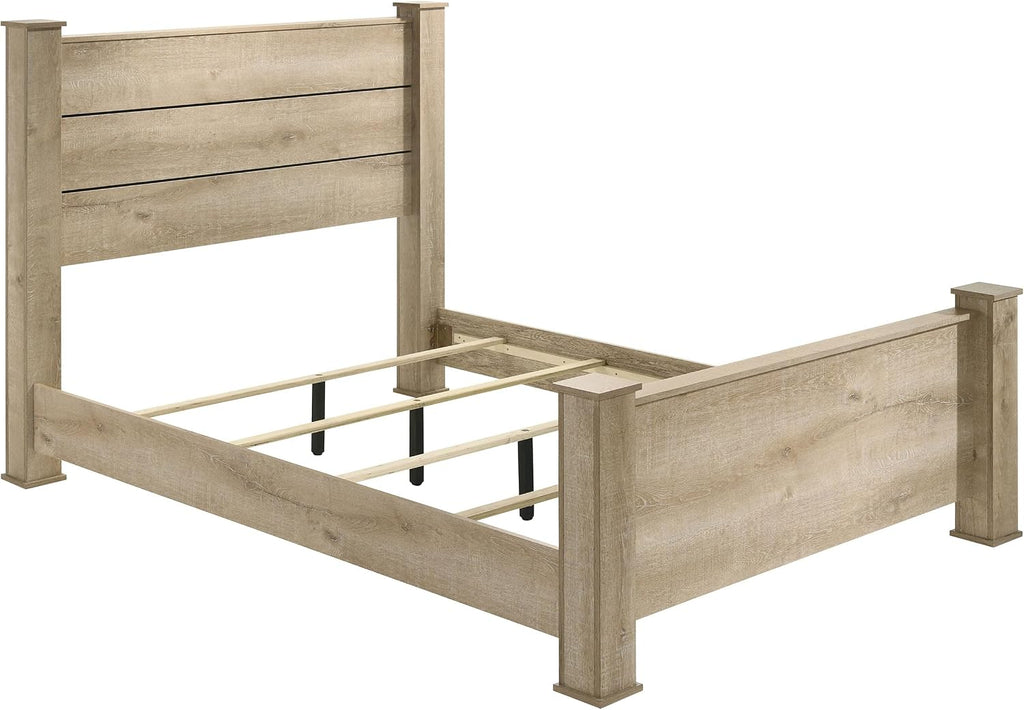 Coaster Home Furnishings Oakglen 4-Piece Eastern King Bedroom Set Weathered Oak 225101KE-S4