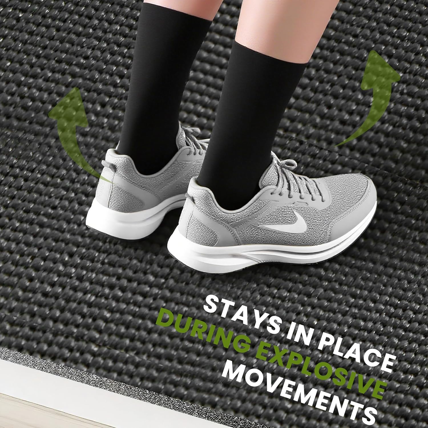 Stepwaver Extra Large Exercise Mat, 7'x5' 8'x6' 10'x6' (8mm) Extra Thick Workout Mats for Home Gym Flooring, Non-Slip, Ultra Durable, High-Density Gym Mat for Cardio,Yoga, Jump Rope, MMA, Weights