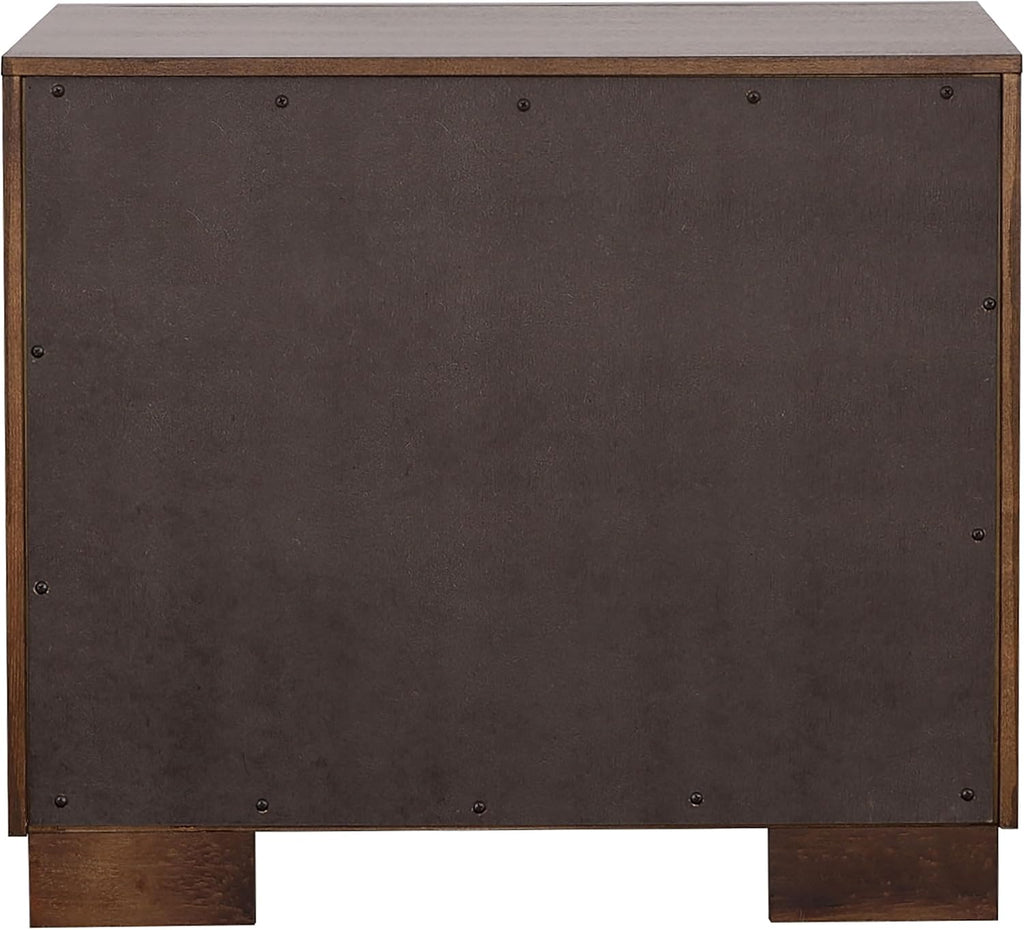 Coaster Home Furnishings Jessica Contemporary 4-Piece Bedroom Set Eastern King Size LED Storage Bookcase Bed Frame 47-inch Headboard Cappuccino 200719KE-S4