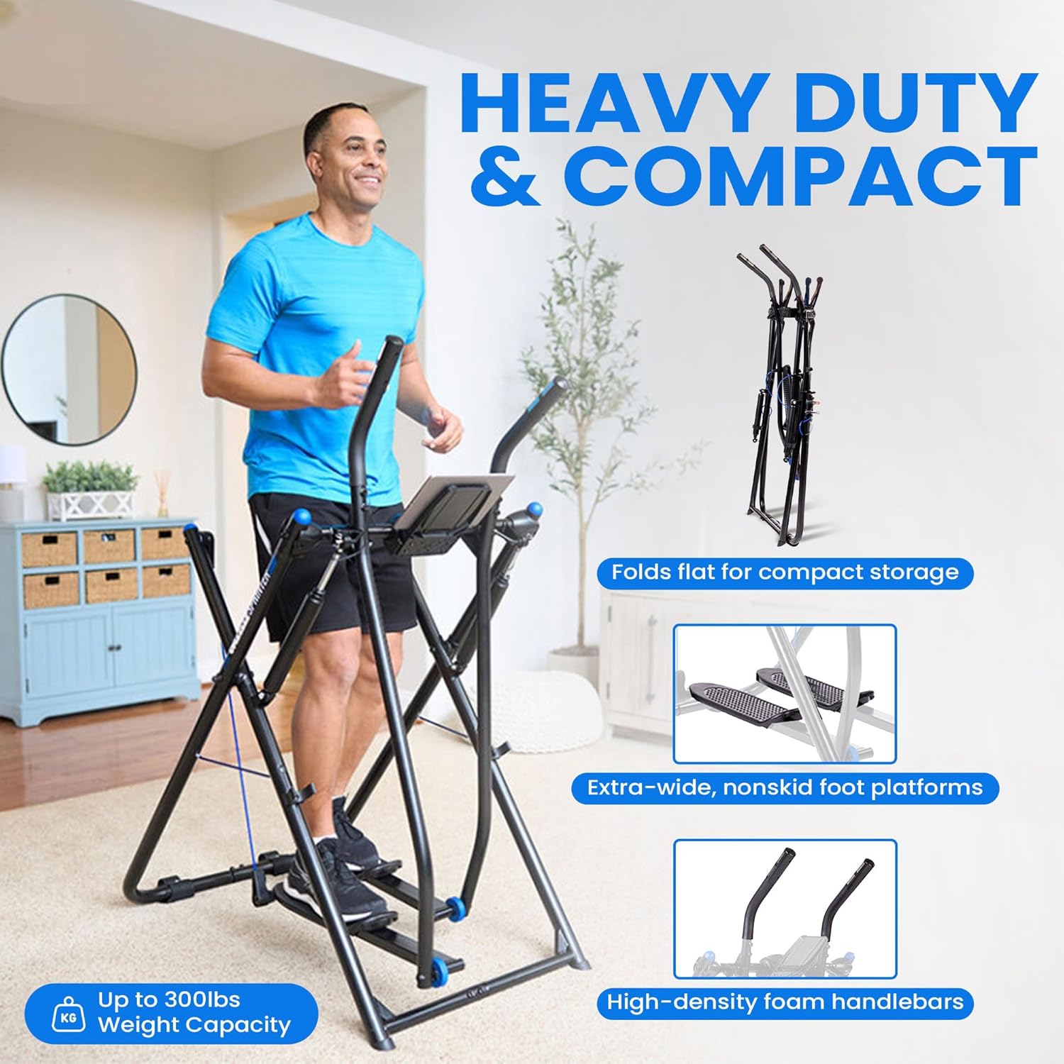 Gazelle Glider Elliptical Hybrid Exercise Machine Plate for Home Gym, Pacer or Sprinter Model - Low-Impact Cardio & Strength Training