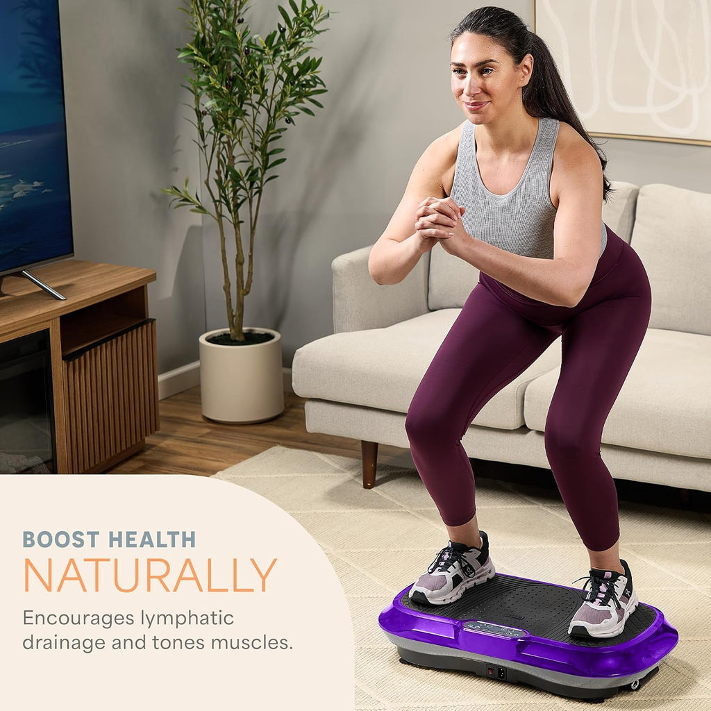 Lifepro Waver Vibration Plate Exercise Machine – High-Intensity Vibration Plate for Lymphatic Drainage – Full-Body Workout Vibrating Platform with Loop Bands – Fitness Equipment for Strength & Toning