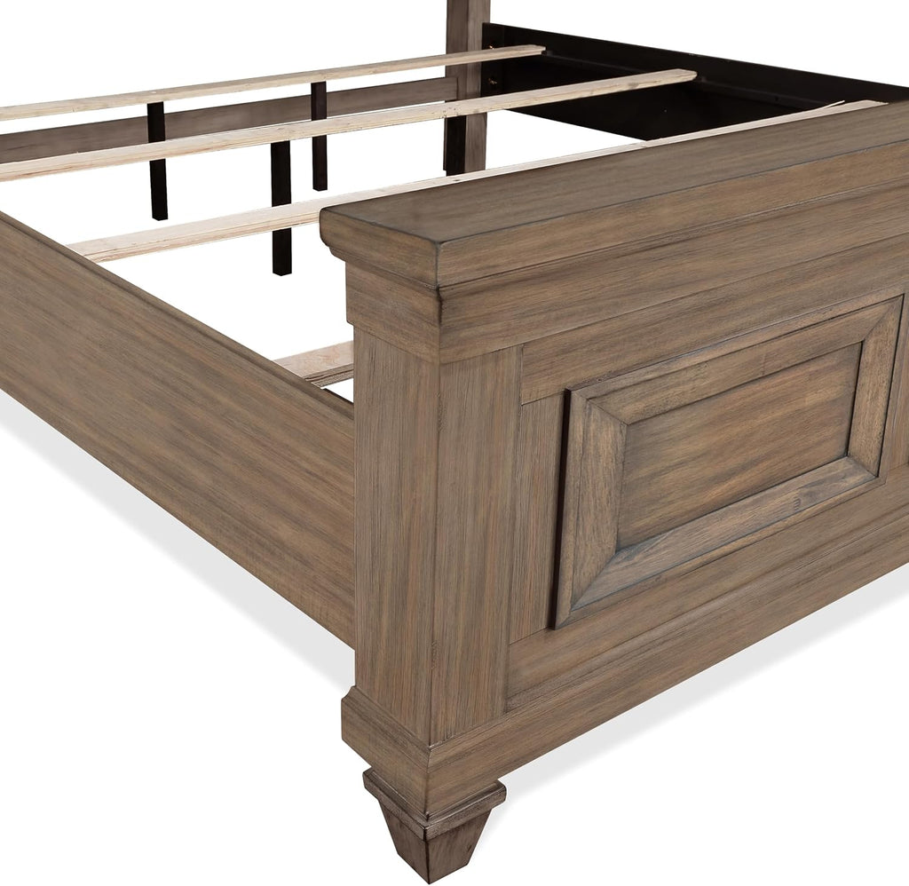 New Classic Furniture Mariana 4-Piece Wood Cal King Bedroom Set with Chest, Vintage Mocha