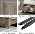 Furniture of America FOA Frigga Transitional 3-Piece Gray Wood Bedroom Set - Cal King + 2 Nightstands