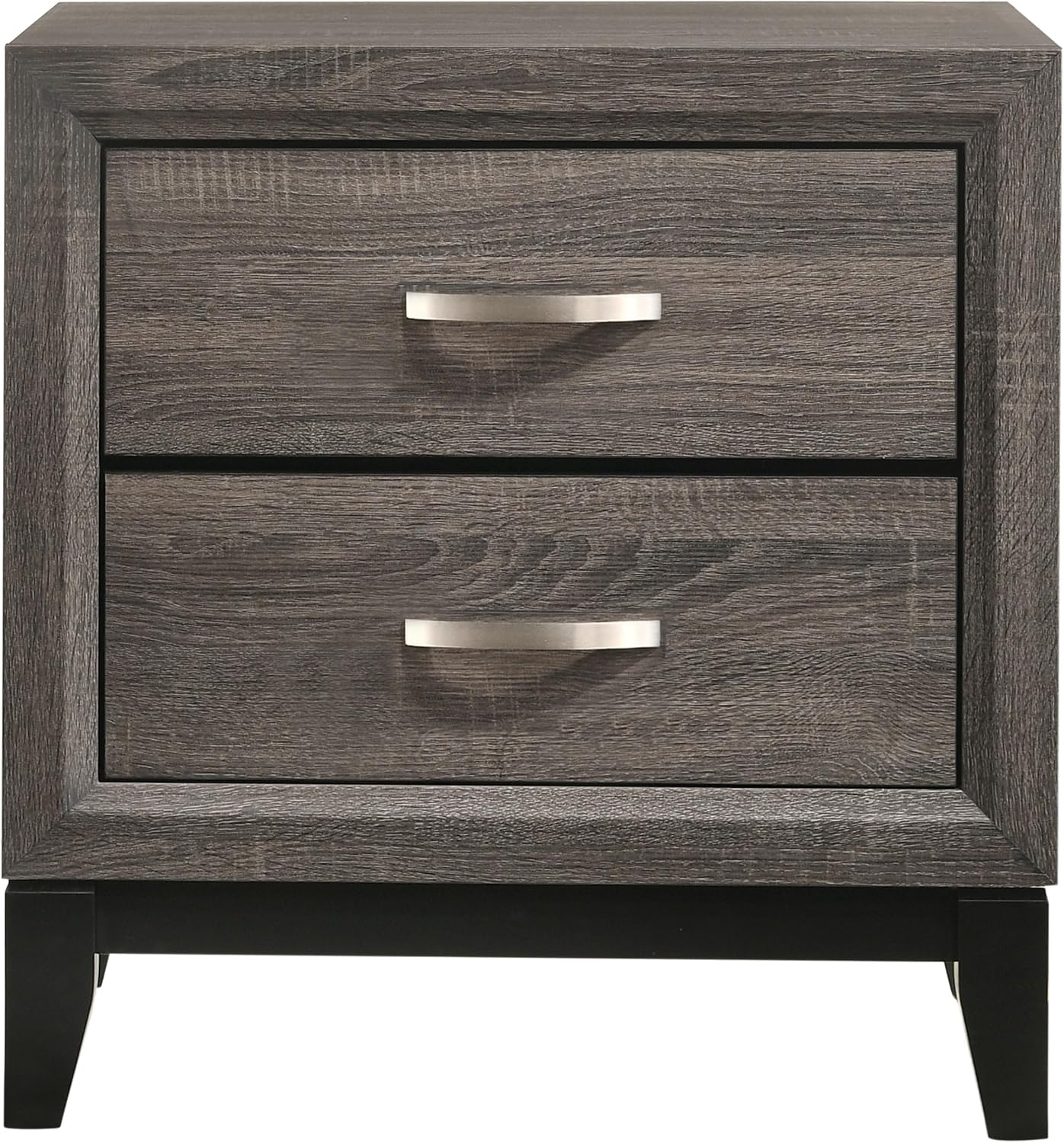 GOWE Carina Grey Oak and Black 4-Piece Eastern King Panel Bedroom Set