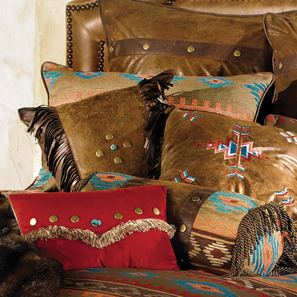 BLACK FOREST DECOR Canyon Shadows Queen Bed Set - Woven Chenille, Southwestern Comforter Set, Includes Comforter, Shams, and Neckroll
