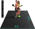 Stepwaver Extra Large Exercise Mat, 7'x5' 8'x6' 10'x6' (8mm) Extra Thick Workout Mats for Home Gym Flooring, Non-Slip, Ultra Durable, High-Density Gym Mat for Cardio,Yoga, Jump Rope, MMA, Weights