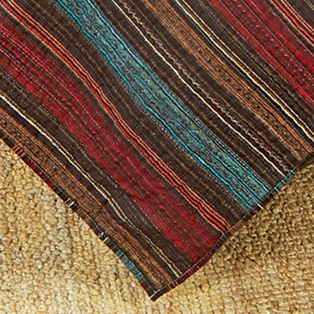 BLACK FOREST DECOR Santa Fe Stripes Quilt Bed Set - King, Western Style, Lightweight Reversible Bedding, Machine Washable