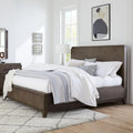 Modus Furniture Solid Wood Panel Bed, California King, Broderick - Wild Oats Brown