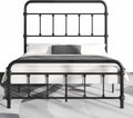 Queen-Bed-Frame-Metal Platform Bed Frame with 49' High-Headboard - Solid Quite Easy Set Up Mattress Foundation No Box Spring Needed
