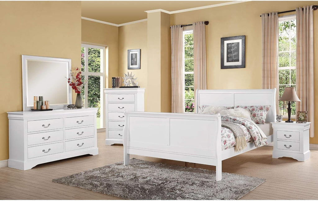 ACME Furniture Louis Philippe III Eastern King Bed, White
