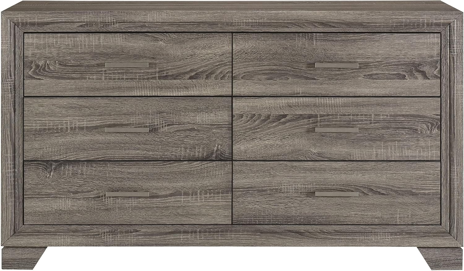 Coaster Home Furnishings Wright Transitional 4-Piece Bedroom Set Fabric Upholstered Eastern King Size Panel Bed Frame 52-inch Headboard Brown Oak 223341KE-S4