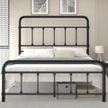 Queen-Bed-Frame with headboard Giselle-Vintage Antique-Metal - Platform Mattress Foundation,49 inch High,No Box Spring Needed(Black)