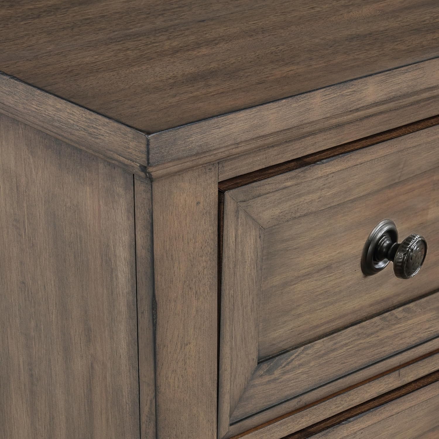 New Classic Furniture Mariana 4-Piece Wood Queen Bedroom Set with Nightstand, Vintage Mocha