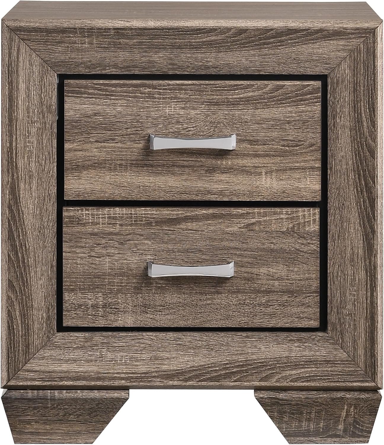 Coaster Home Furnishings Kauffman Transitional 4-Piece Bedroom Set Eastern King Size Storage Panel Bed Frame 54-inch Headboard Washed Taupe 204190KE-S4