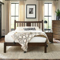 Grain Wood Furniture Shaker Solid Wood Slat Platform Bed, King Size, Expresso