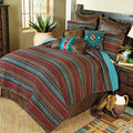 BLACK FOREST DECOR Santa Fe Stripes Quilt Bed Set - Queen, Western Style, Lightweight Reversible Bedding, Machine Washable