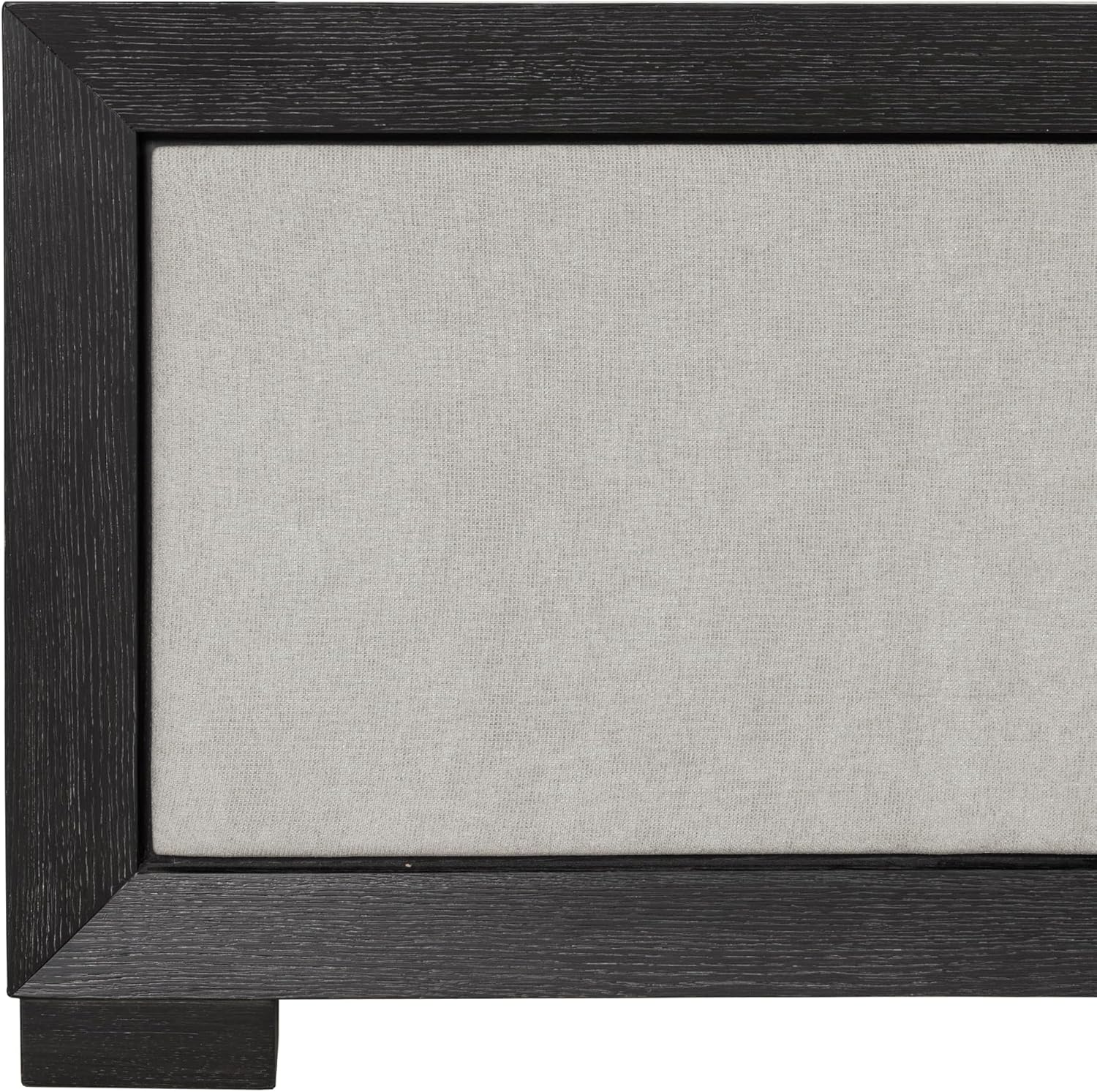 Furniture of America Dannen Modern Solid Wood 3-Piece Bedroom Set with Panel Bed, USB Charger and Felt-Lined Top Drawers on Nightstand, Box Spring Needed, King, Weathered Black
