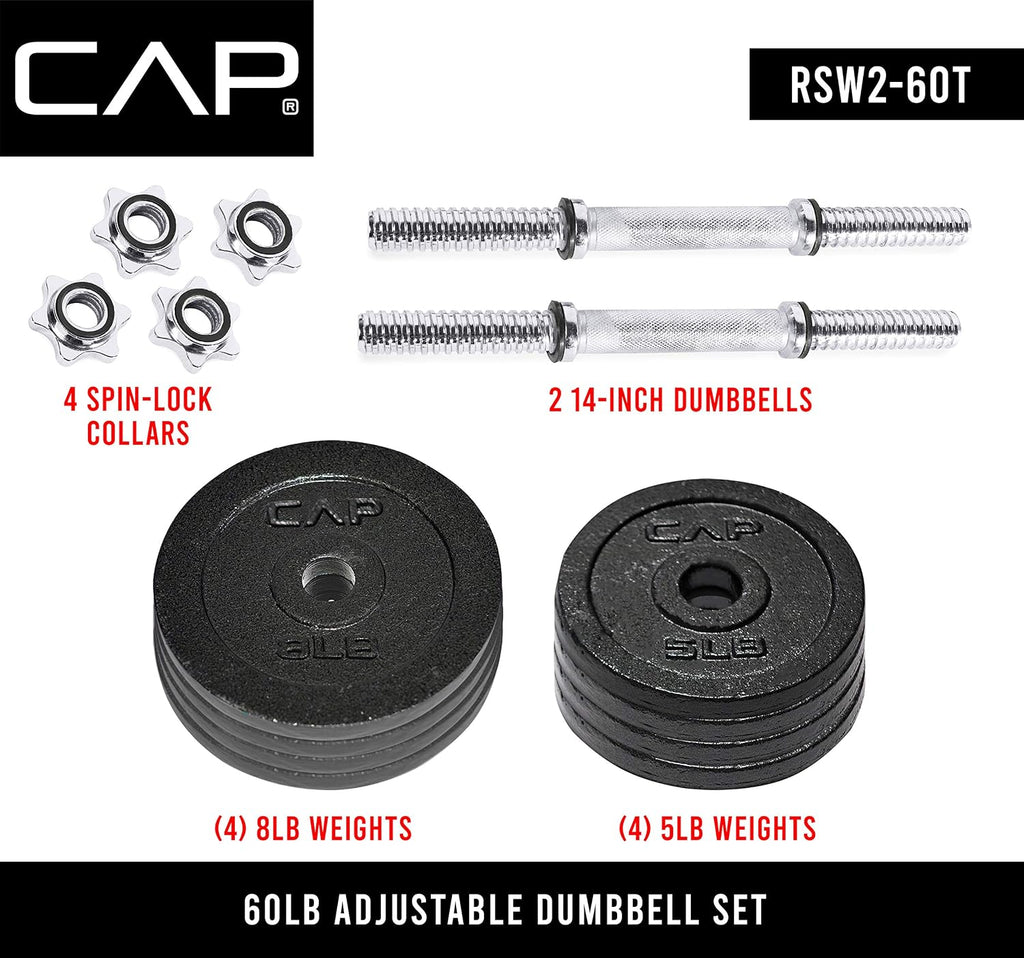 Cap Barbell Adjustable Dumbbell Weight Set | Multiple Options