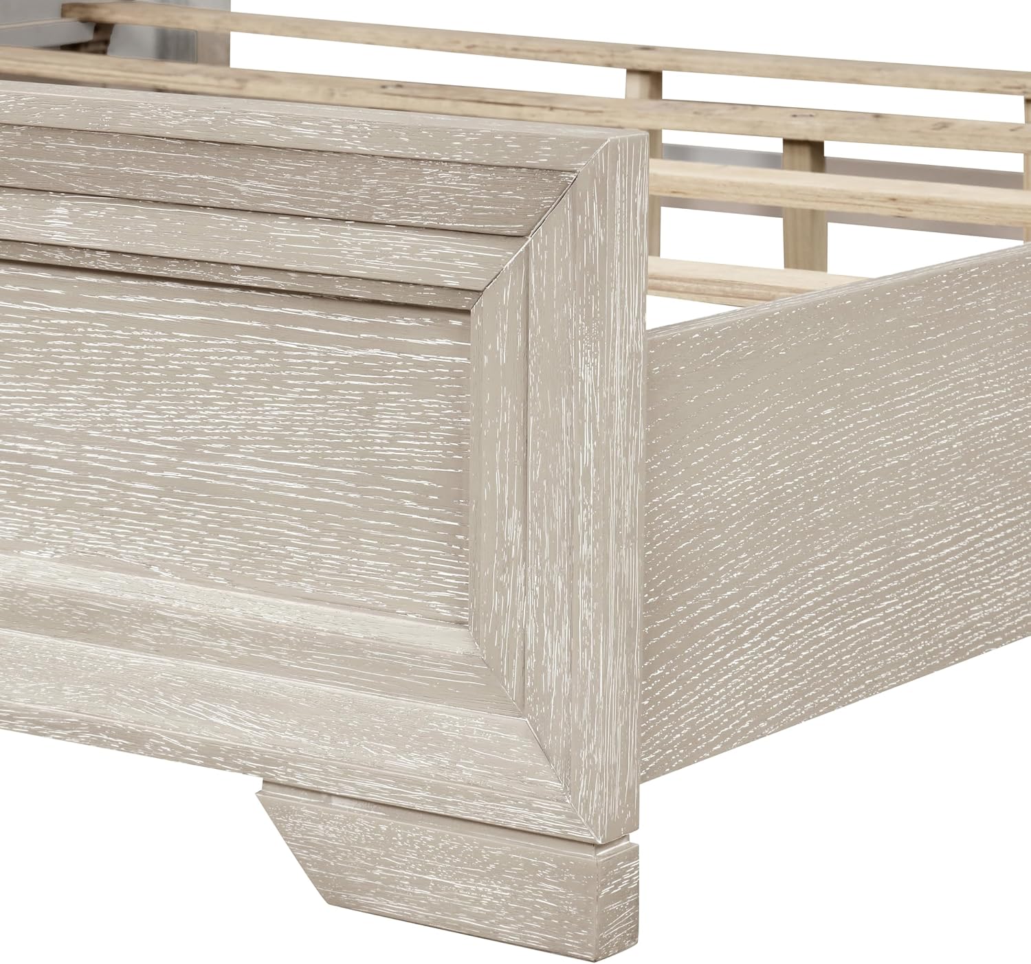 Furniture of America Narella Modern Wood 3-Piece Bedroom Set with Sunburst Pattern, Nickel Brushed Wire Hardware, Felt-Lined Top Drawers, Bracketed Feet, Box Spring Needed, Queen, Light Gray