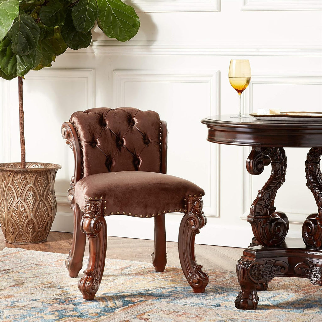Acme Vendome Vanity Stool in Cherry