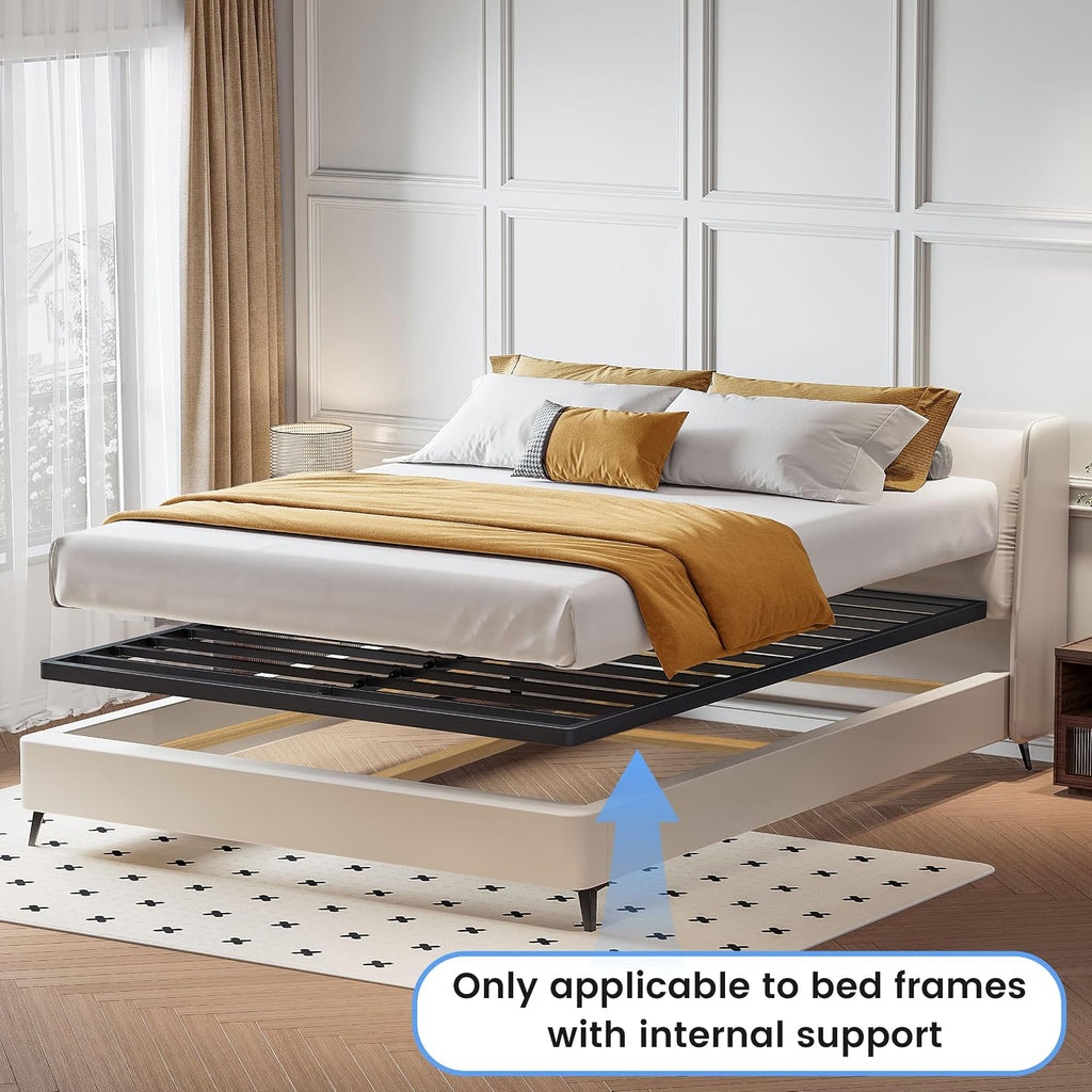 Superay 2 Inch Full Box Spring Low Profile, Heavy Duty Metal Box Spring Bed Base, Bunkie Board Bed Slat Replacement, Mattress Foundation, Easy Assembly, Noise Free