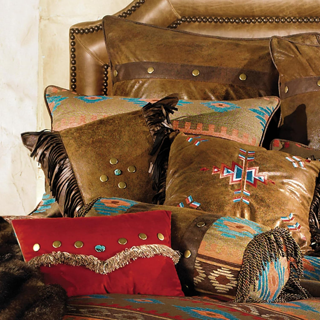 BLACK FOREST DECOR Canyon Shadows Queen Bed Set - Woven Chenille, Southwestern Comforter Set, Includes Comforter, Shams, and Neckroll