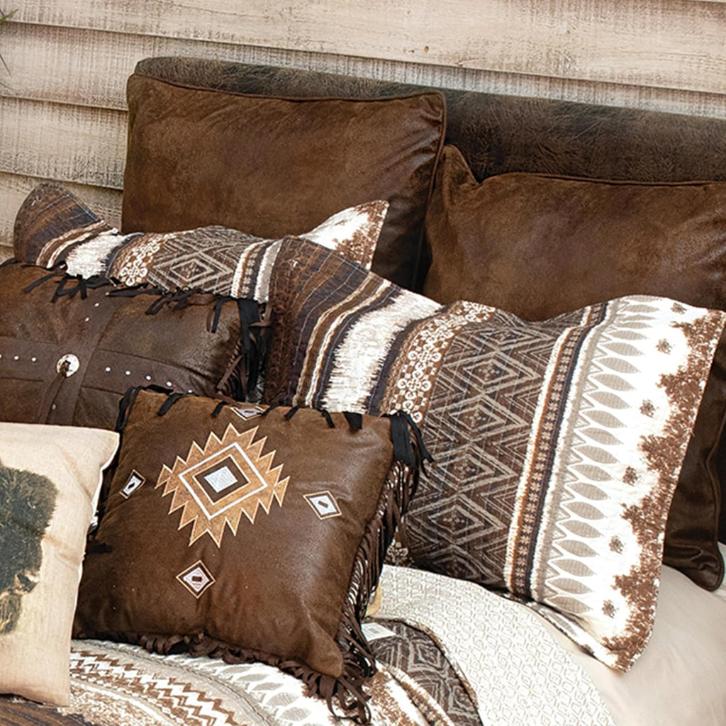 BLACK FOREST DECOR Southwest Mocha King Quilt Set - 100% Cotton, Lightweight, Machine Washable, Western Quilt with Southwest Patterns, Includes Quilt & Shams, 105' W x 95' L