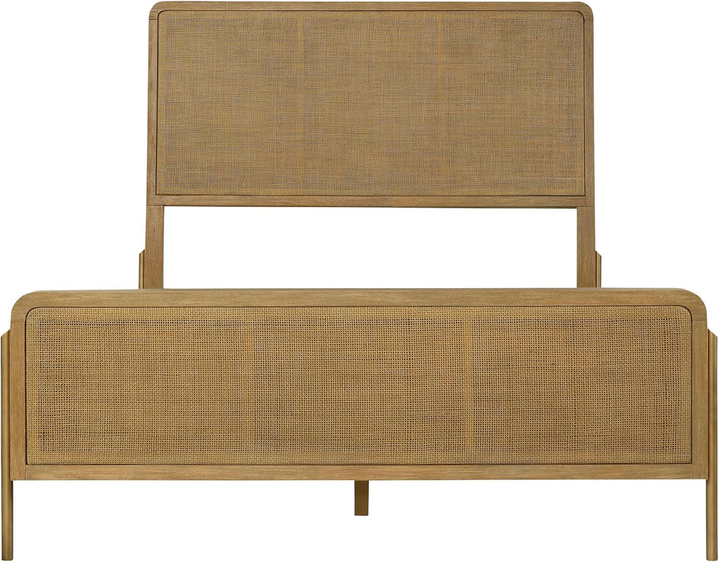 Sand Wash/Natural Cane 4-piece Eastern King Bedroom Set