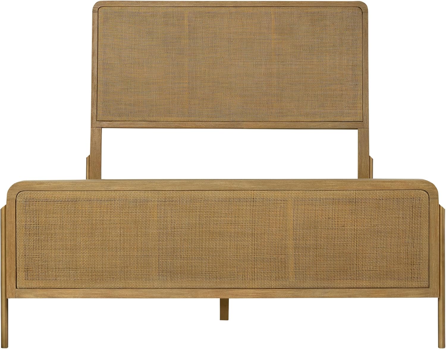 Sand Wash/Natural Cane 4-piece Eastern King Bedroom Set