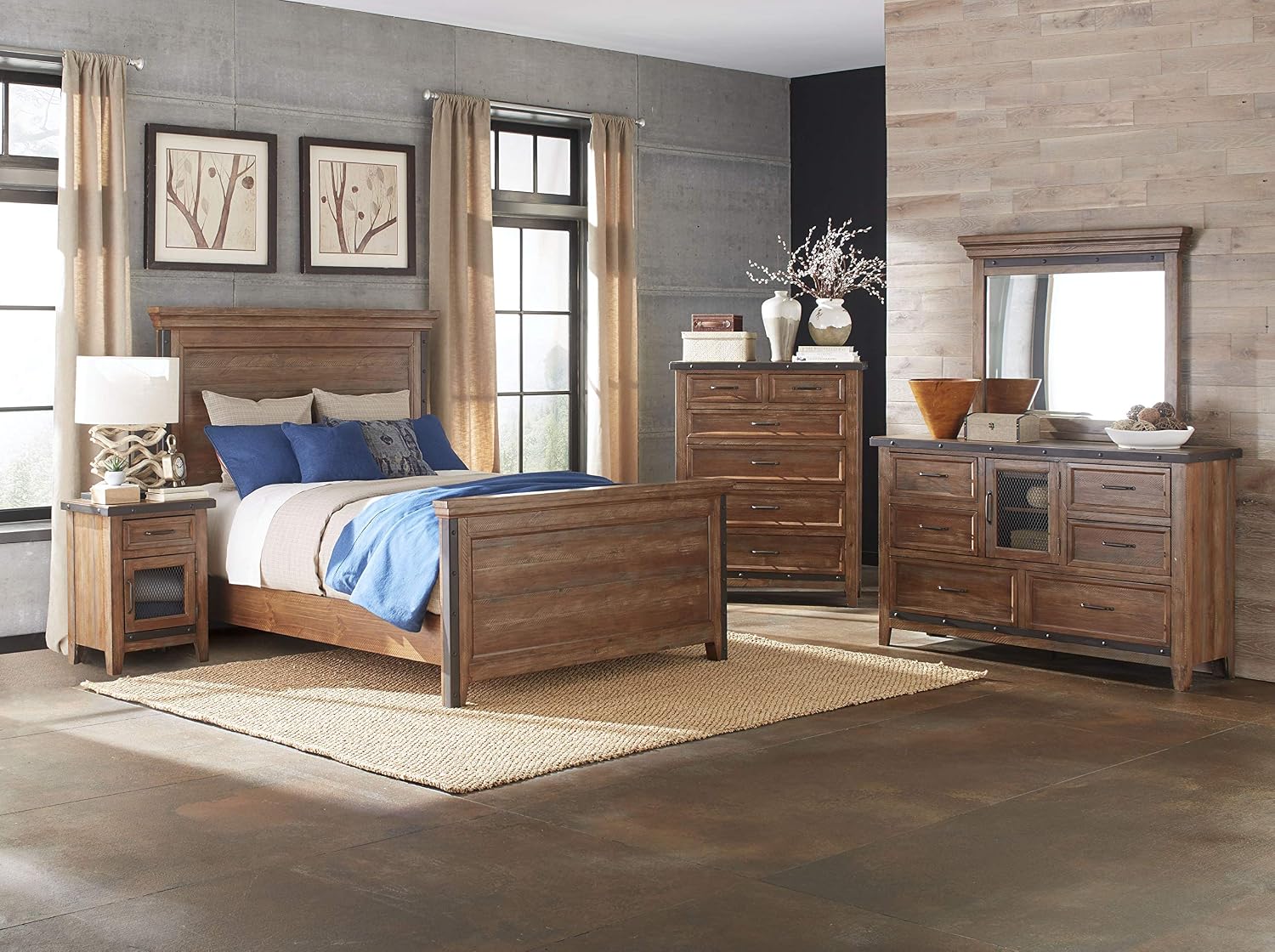 Intercon Taos King Size 4 Piece Panel Bedroom Set