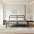 ZIYOO King Bed Frame with Headboard and Footboard, 14 Inch Heavy Duty Metal Platform Bed, 1500 lb Weight Capacity, No Box Spring Needed, Noise Free Easy Assembly, Black