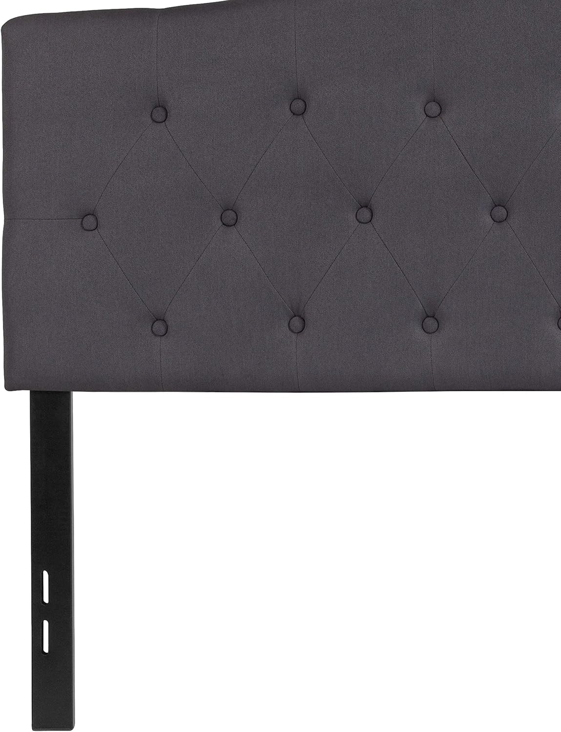 Flash Furniture Cambridge Tufted Upholstered Full Size Headboard in Dark Gray Fabric