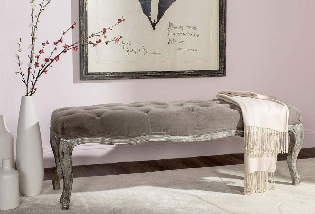 Safavieh Mercer Collection Randy Beige Linen Bench
