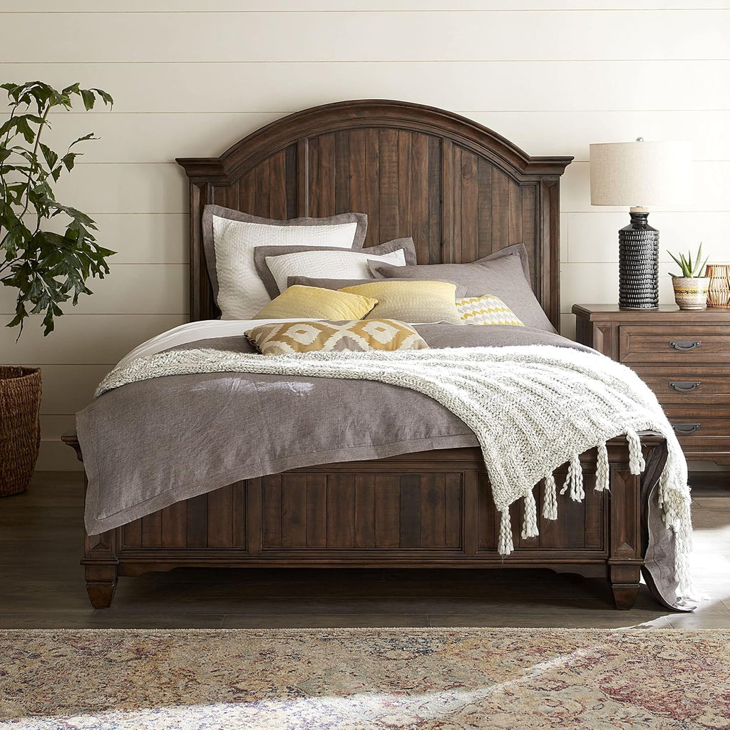 Modus Furniture Solid Wood Bed, Queen, Colston - Burlap