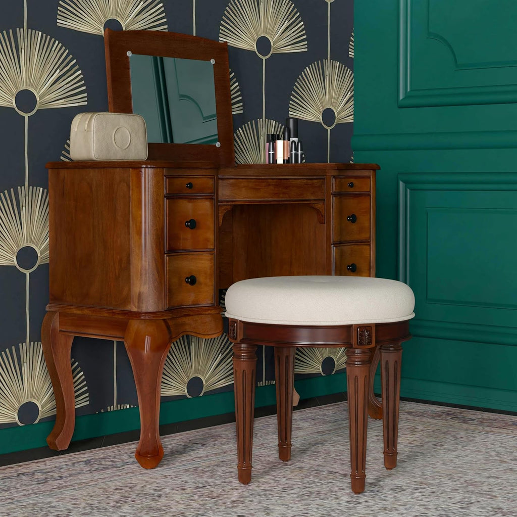 Butler Bernadette Olive Ash Burl Vanity Stool