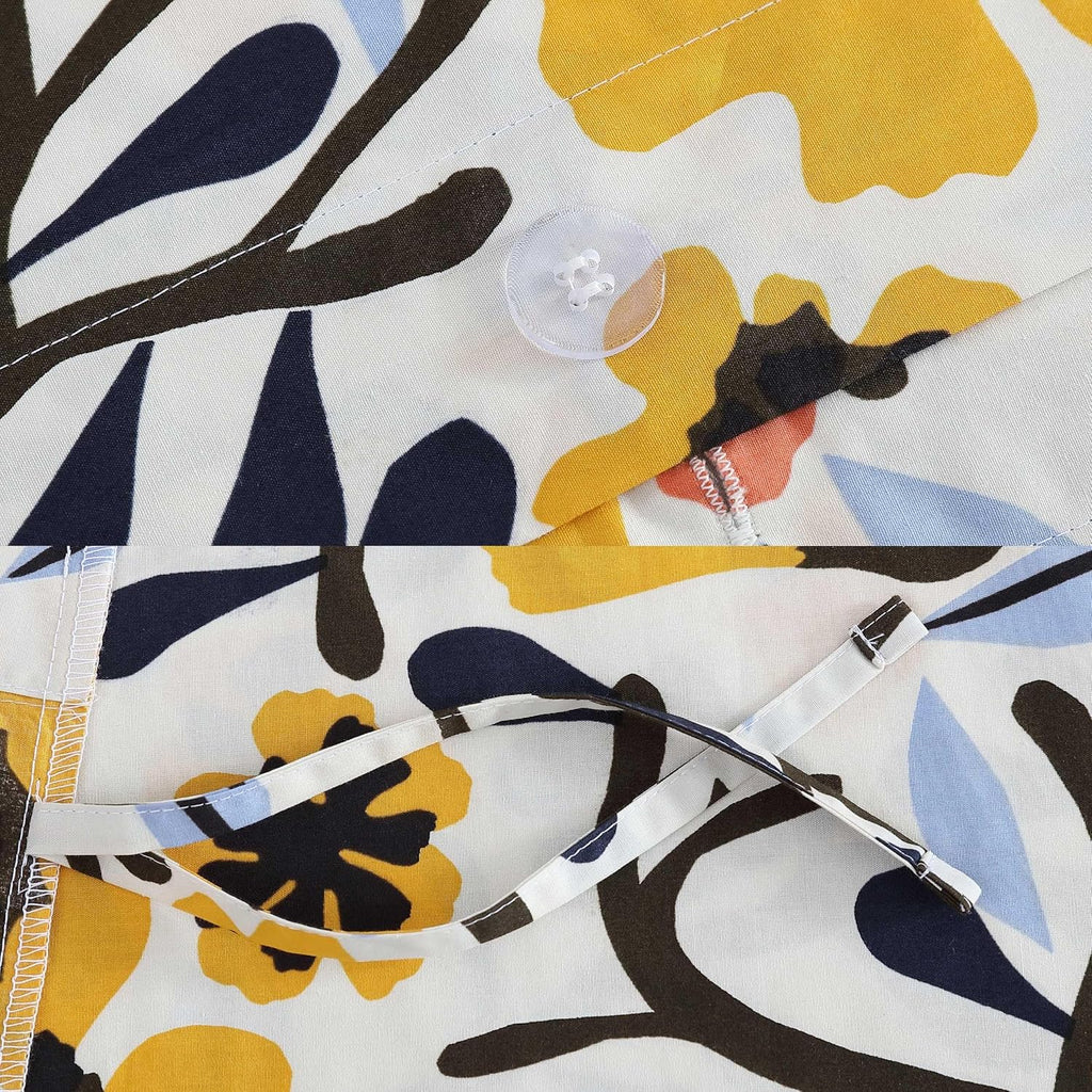 Marimekko - Full/Queen Comforter Set, Cotton Percale Reversible Bedding with Matching Shams, Floral Home Decor (Mykero Multicolor, Full/Queen)