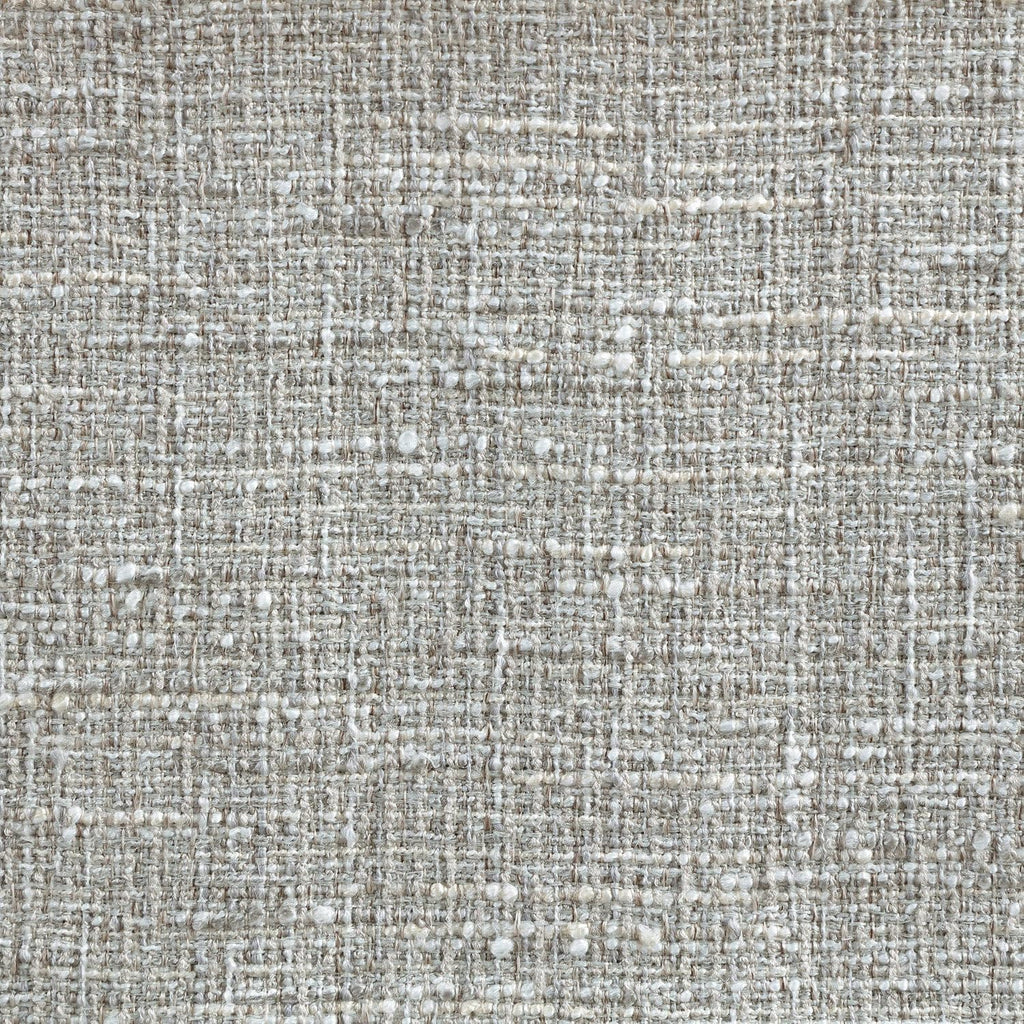 Meridian Furniture 22073Grey Priscilla Collection Art Deco Bench with Rich Linen Textured Interwoven Polyester Fabric, Light Beige Weave, Finished Solid Wood, 52' W x 22' D x 23.5' H, Grey