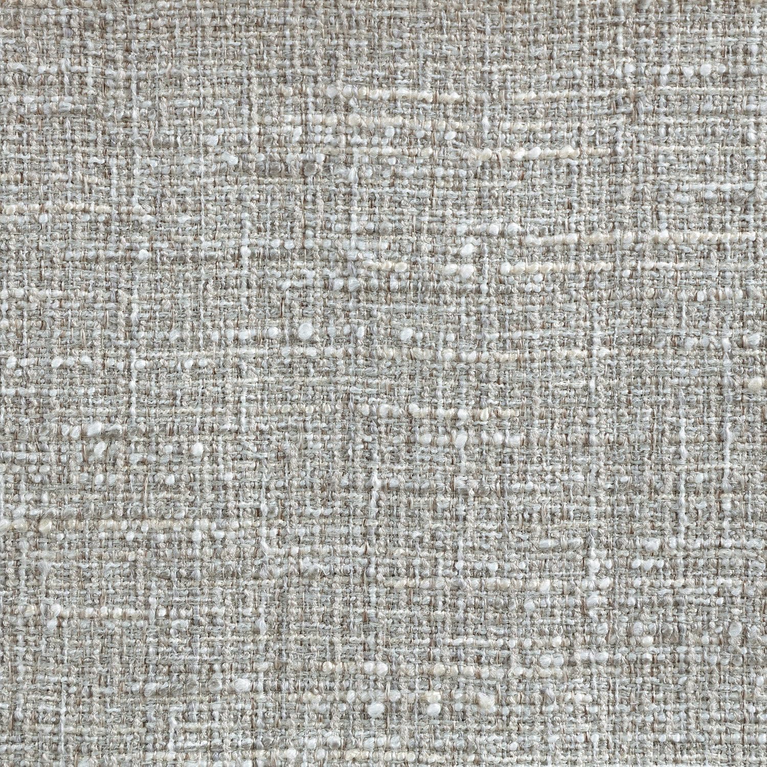 Meridian Furniture 22073Grey Priscilla Collection Art Deco Bench with Rich Linen Textured Interwoven Polyester Fabric, Light Beige Weave, Finished Solid Wood, 52' W x 22' D x 23.5' H, Grey