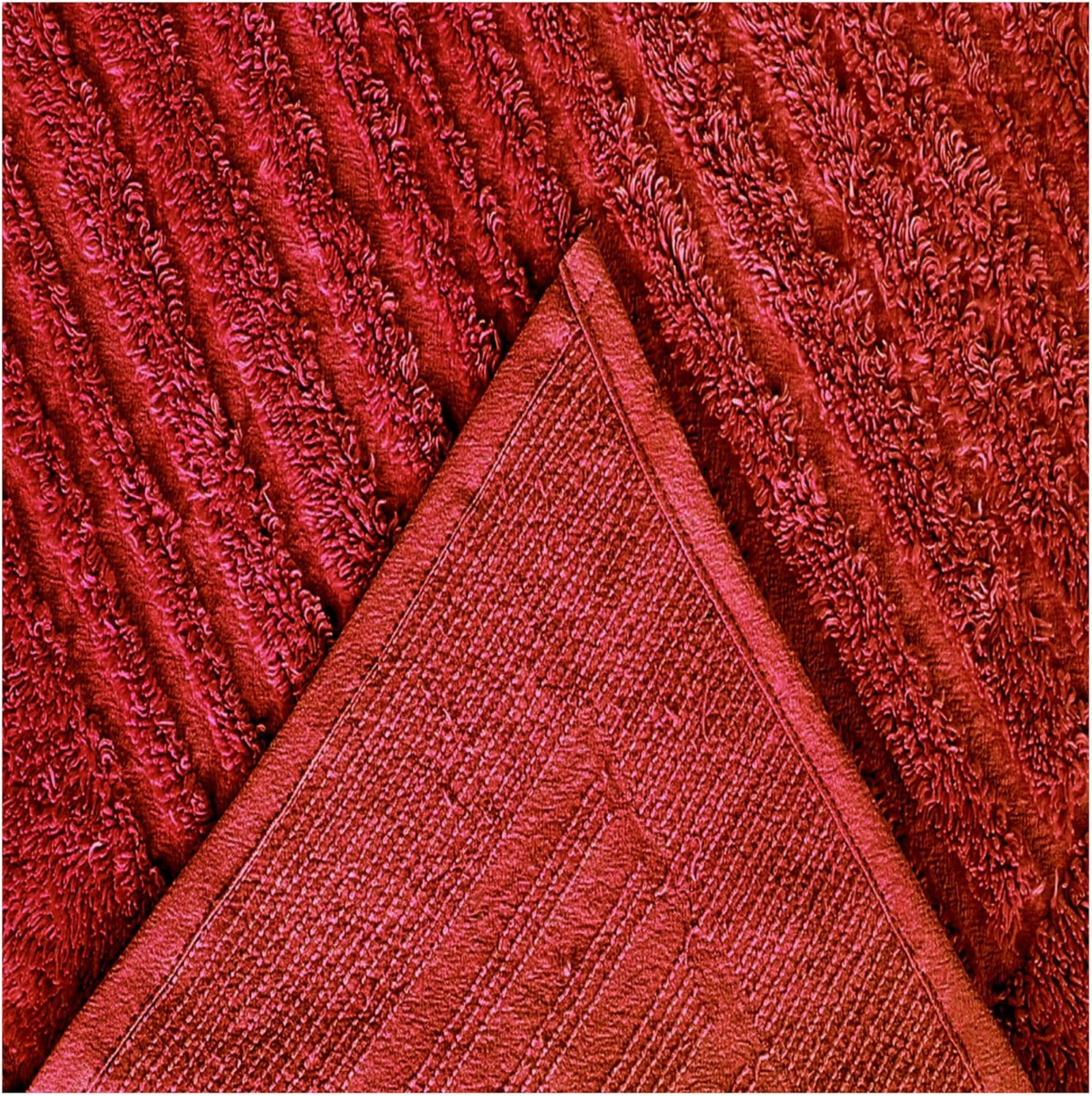 Better Trends Chenille Bedspreads Twin Size, Burgundy 100% Cotton Chenille Medallion Design Tufted Bedding Coverlet Soft Lightweight, 96'x110' with 1 PC Sham 2 Pieces Set Ashton Collection