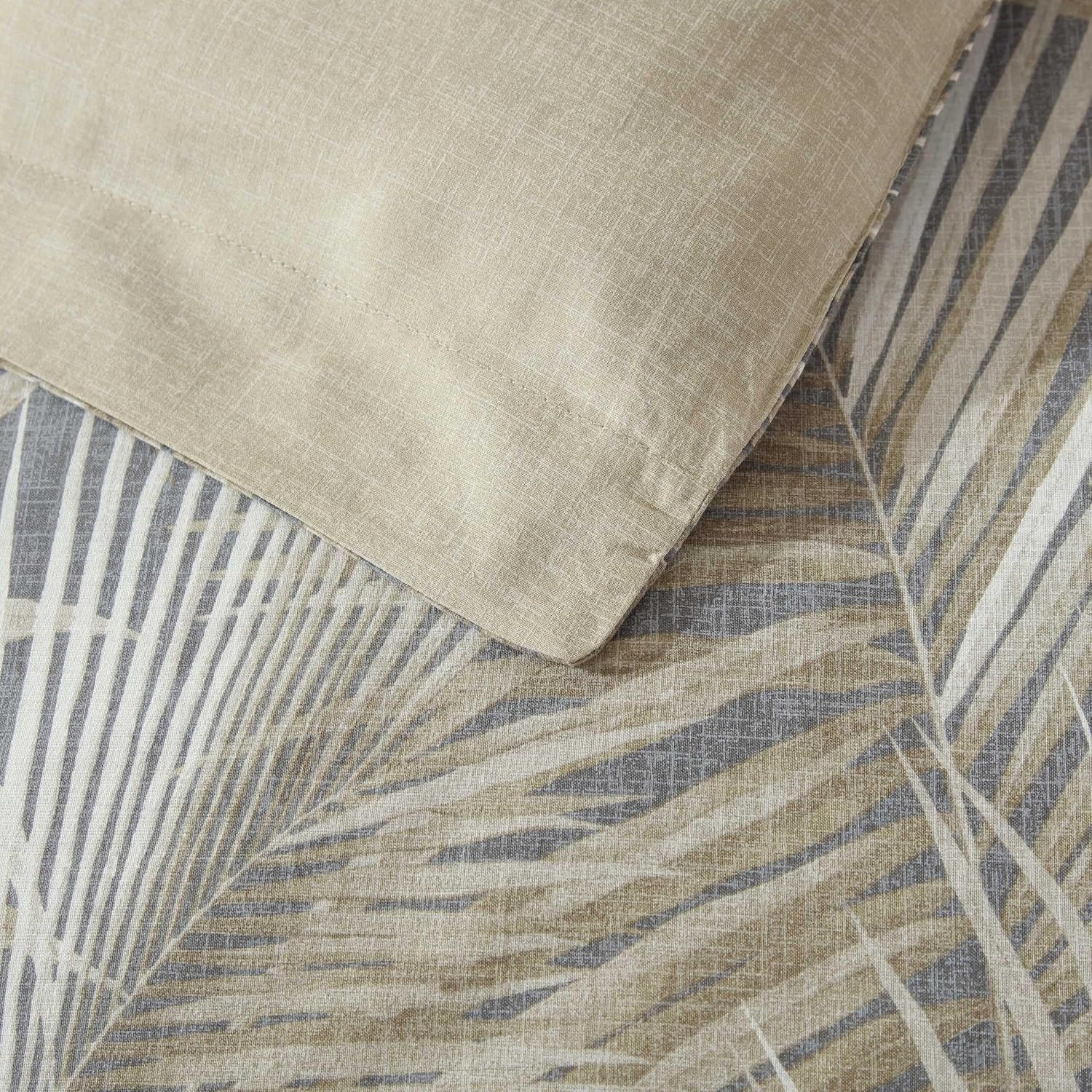 Tommy Bahama - Queen Comforter Set, Cotton Bedding with Matching Shams & Bedskirt, Medium Weight Bedding Set for All Seasons (Raffia Palms Brown, Queen)